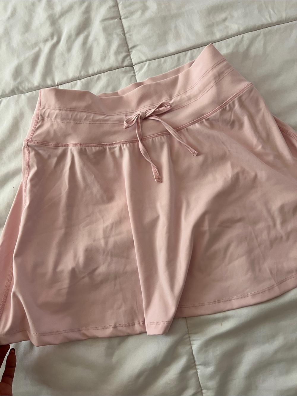 SHEIN Light Pink Drawstring Skort